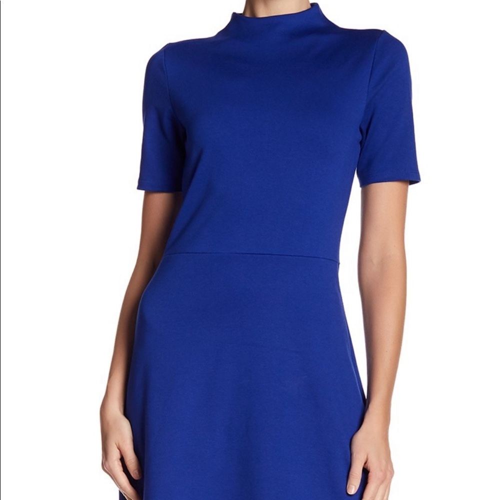 Vanity Room Short Sleeve Ponte Fit & Flare Dress